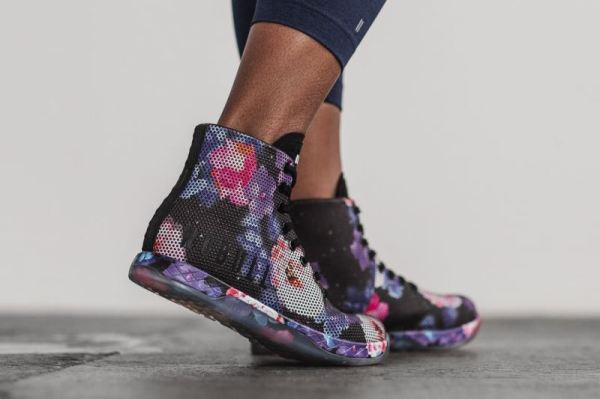 NOBULL WOMEN'S SHOES HIGH-TOP SPACE FLORAL TRAINER