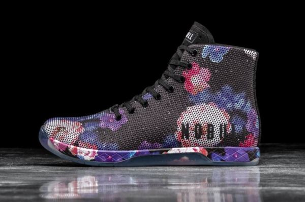 NOBULL MEN'S SHOES HIGH-TOP SPACE FLORAL TRAINER