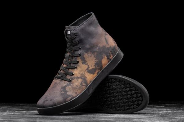 NOBULL MEN'S SHOES HIGH-TOP TOFFEE TIE-DYE CANVAS TRAINER