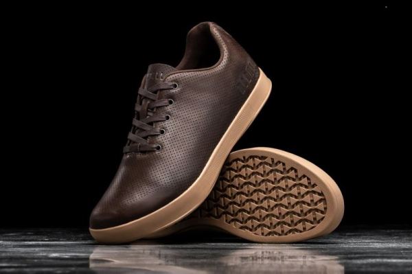 NOBULL MEN'S SHOES BROWN LEATHER TRAINER