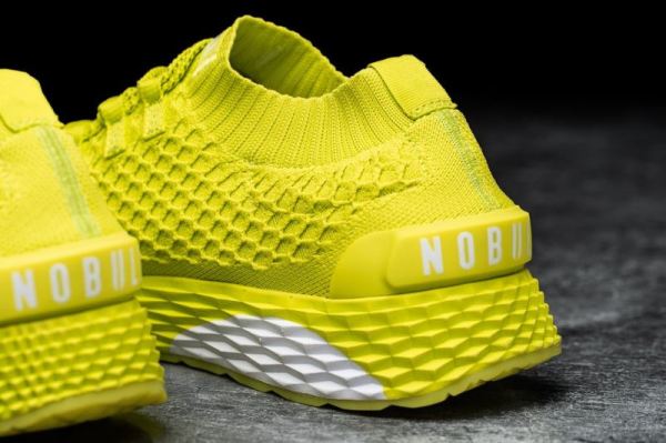 NOBULL MEN'S SHOES NEON YELLOW KNIT RUNNER