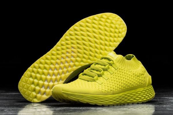 NOBULL MEN'S SHOES NEON YELLOW KNIT RUNNER