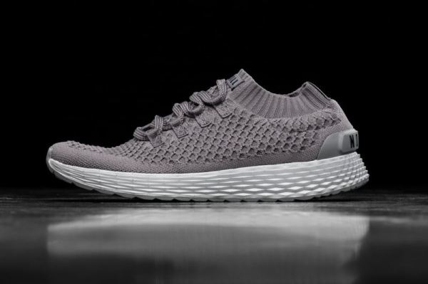 NOBULL WOMEN'S SHOES DARK GREY REFLECTIVE KNIT RUNNER