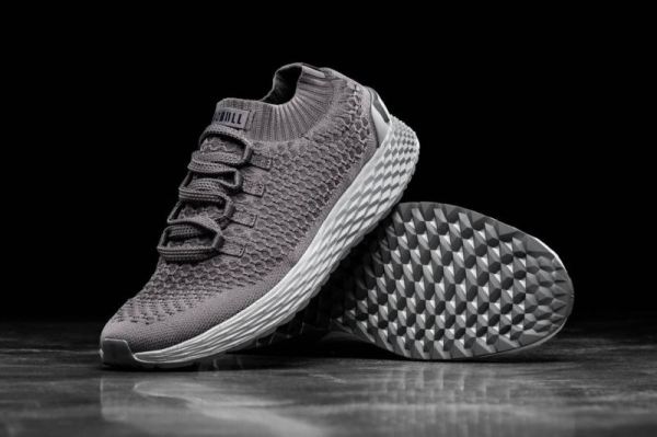 NOBULL WOMEN'S SHOES DARK GREY REFLECTIVE KNIT RUNNER