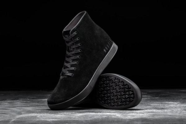 NOBULL MEN'S SHOES HIGH-TOP BLACK SUEDE TRAINER