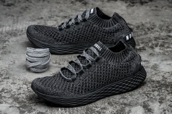 NOBULL MEN'S SHOES BLACK KNIT RUNNER