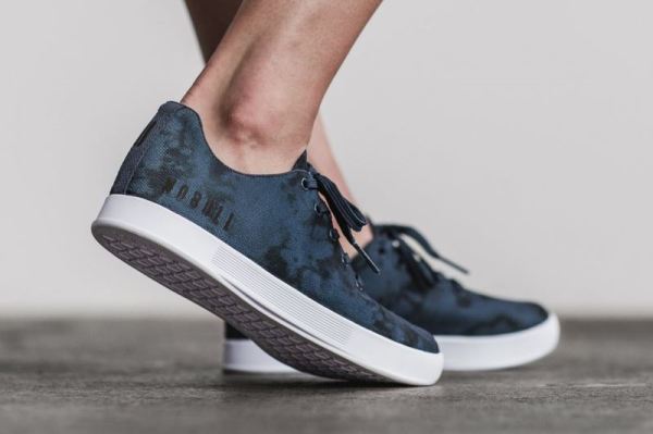 NOBULL WOMEN'S SHOES NAVY TIE-DYE CANVAS TRAINER