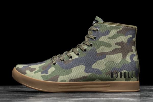 NOBULL WOMEN'S SHOES HIGH-TOP FOREST CAMO CANVAS TRAINER