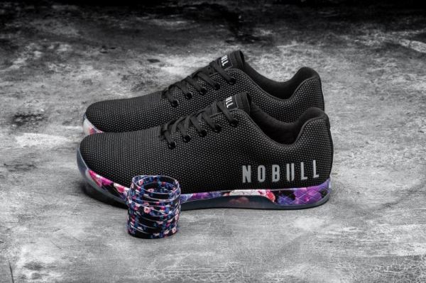 NOBULL MEN'S SHOES BLACK SPACE FLORAL TRAINER