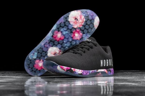 NOBULL MEN'S SHOES BLACK SPACE FLORAL TRAINER