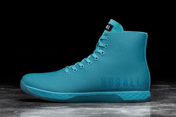 NOBULL WOMEN'S SHOES HIGH-TOP NEON BLUE TRAINER