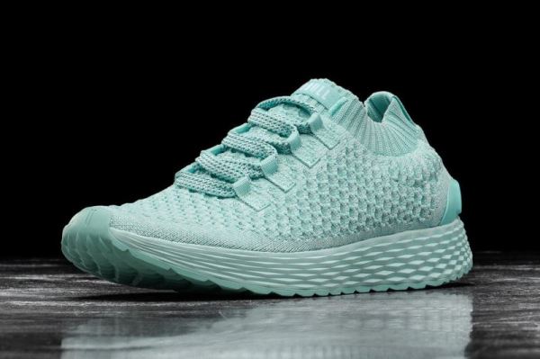 NOBULL WOMEN'S SHOES BRIGHT AQUA KNIT RUNNER