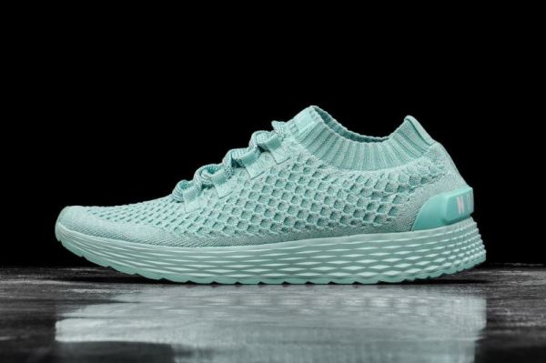 NOBULL WOMEN'S SHOES BRIGHT AQUA KNIT RUNNER