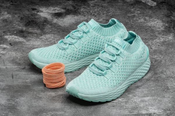 NOBULL WOMEN'S SHOES BRIGHT AQUA KNIT RUNNER