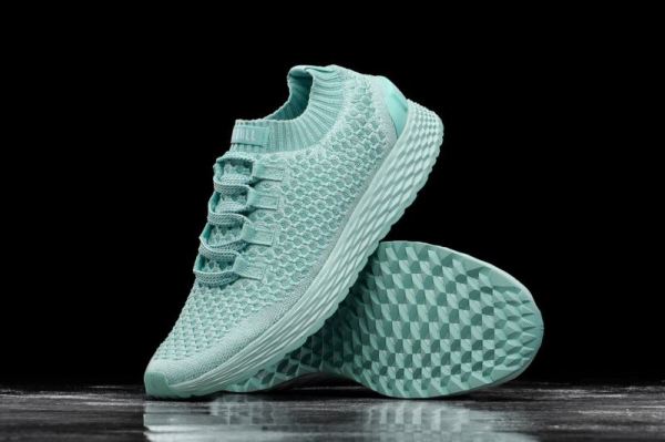 NOBULL WOMEN'S SHOES BRIGHT AQUA KNIT RUNNER