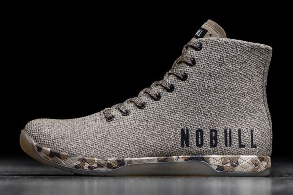 NOBULL MEN'S SHOES HIGH-TOP EARTH HEATHER TRAINER