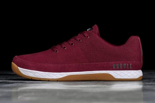 NOBULL WOMEN'S SHOES BURGUNDY CANVAS TRAINER