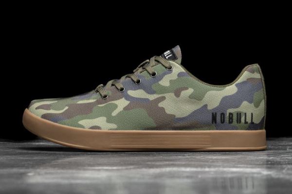 NOBULL WOMEN'S SHOES FOREST CAMO CANVAS TRAINER