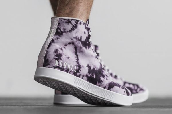 NOBULL MEN'S SHOES HIGH-TOP WISTERIA TIE-DYE CANVAS TRAINER