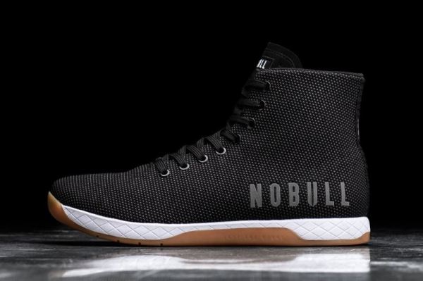 NOBULL WOMEN'S SHOES HIGH-TOP BLACK WHITE GUM TRAINER