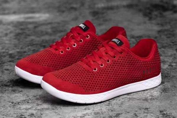 NOBULL MEN'S SHOES RACING RED SUEDE TRAINER