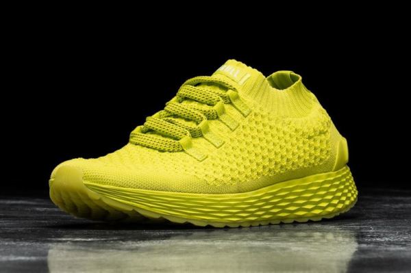 NOBULL WOMEN'S SHOES NEON YELLOW KNIT RUNNER