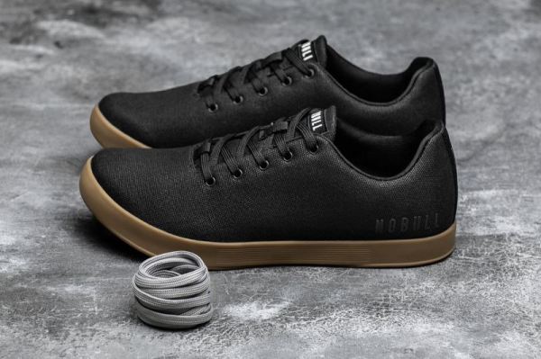 NOBULL MEN'S SHOES BLACK GUM CANVAS TRAINER