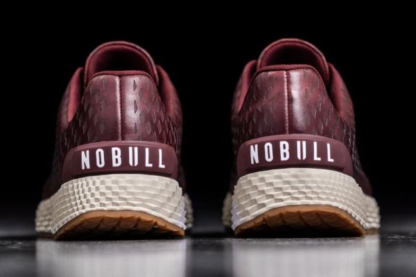 NOBULL WOMEN'S SHOES BURGUNDY LEATHER RUNNER