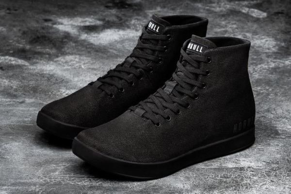 NOBULL MEN'S SHOES HIGH-TOP BLACK CANVAS TRAINER