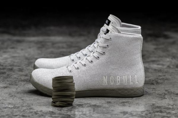 NOBULL WOMEN'S SHOES HIGH-TOP FOG HEATHER IVY TRAINER