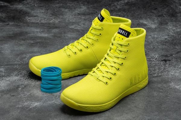 NOBULL MEN'S SHOES HIGH-TOP NEON YELLOW TRAINER