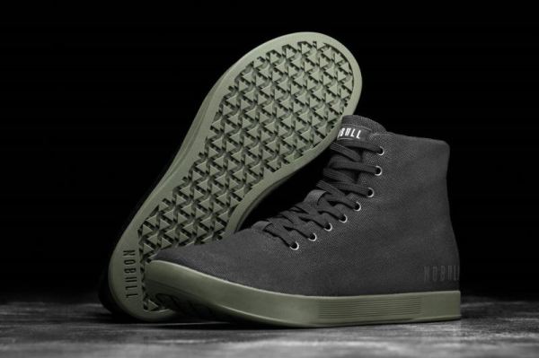 NOBULL MEN'S SHOES HIGH-TOP BLACK IVY CANVAS TRAINER