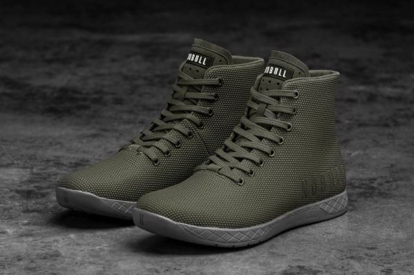 NOBULL MEN'S SHOES HIGH-TOP ARMY GREY TRAINER
