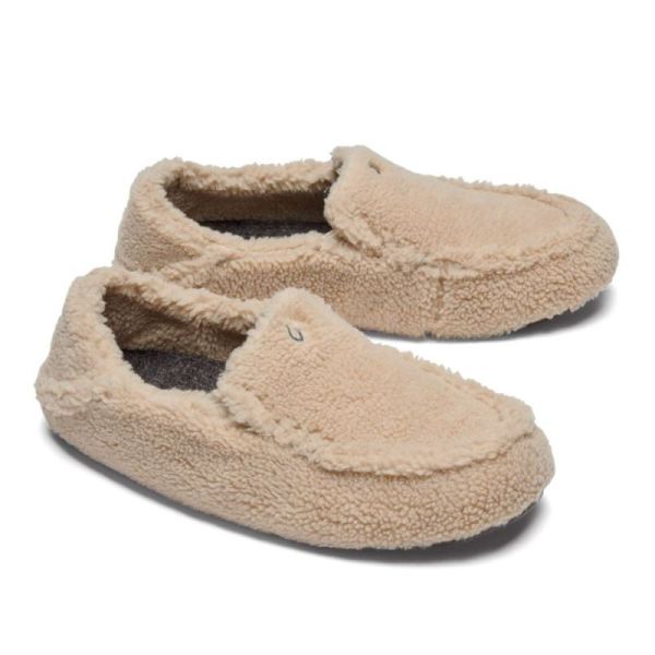 Olukai Women's Nohea Heu Slipper Fuzzy Slippers - Sandbar