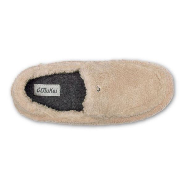 Olukai Women's Nohea Heu Slipper Fuzzy Slippers - Sandbar