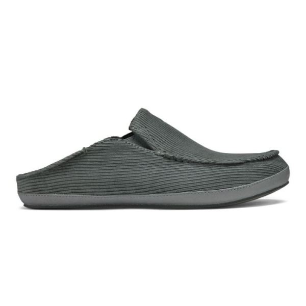 Olukai Men's Moloa 'Ie Slipper Corduroy Slippers - Charcoal