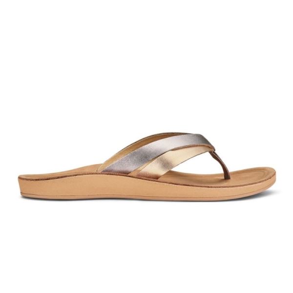 Olukai Women's Kaekae - Silver / Golden Sand