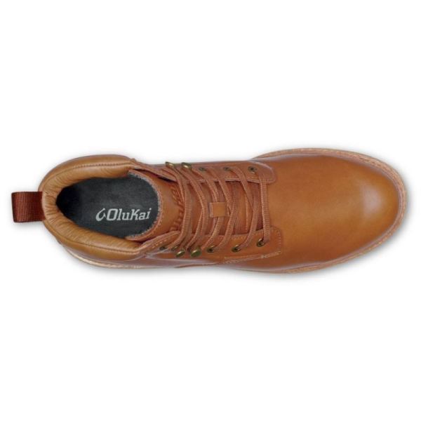 Olukai Men's Kilakila Leather Boots - Coconut Husk