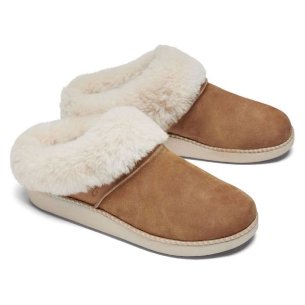 Olukai Women's Ku'i Slip-On Slippers - Tan / Bone