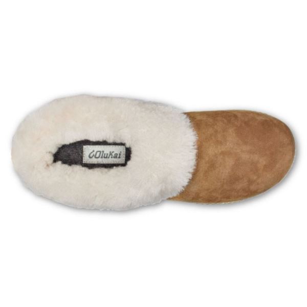 Olukai Women's Ku'i Slip-On Slippers - Tan / Bone