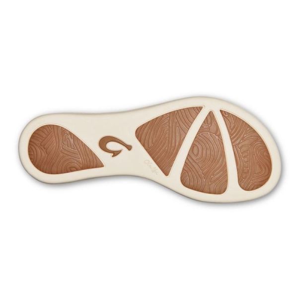 Olukai Women's Honu Leather Flip Flops - Tapa / Golden Sand