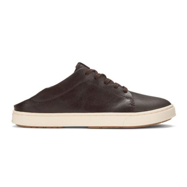 Olukai Women's Pehuea Li 'Ili Leather Sneakers - Dark Java