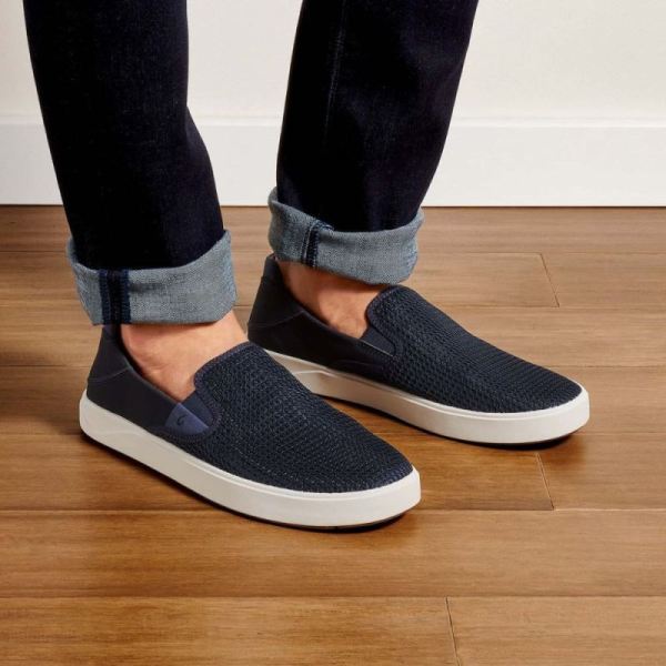 Olukai Men's Lae'ahi Slip-on Sneakers - Blue Depth