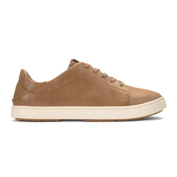 Olukai Women's Pehuea Li 'Ili Leather Sneakers - Tan