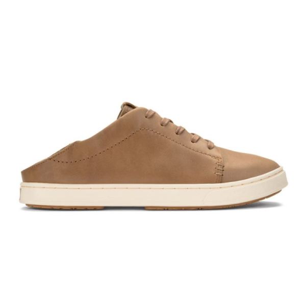 Olukai Women's Pehuea Li 'Ili Leather Sneakers - Tan