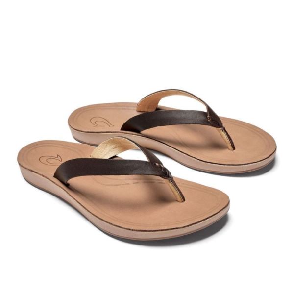 Olukai Women's Nonohe - Dark Java / Golden Sand