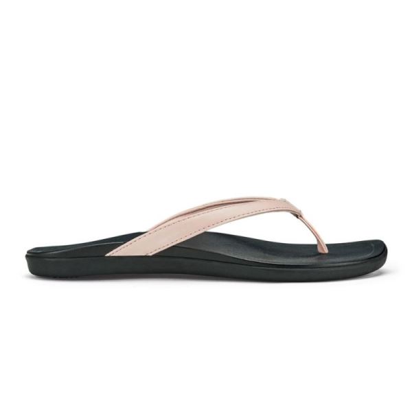 Olukai Women's Ho'opio - Petal Pink Metallic / Black