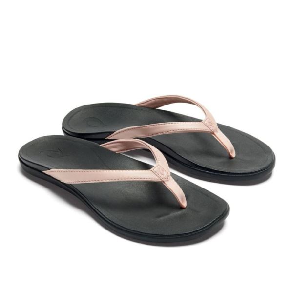 Olukai Women's Ho'opio - Petal Pink Metallic / Black