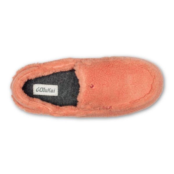 Olukai Women's Nohea Heu Slipper Fuzzy Slippers - Pickled Ginger