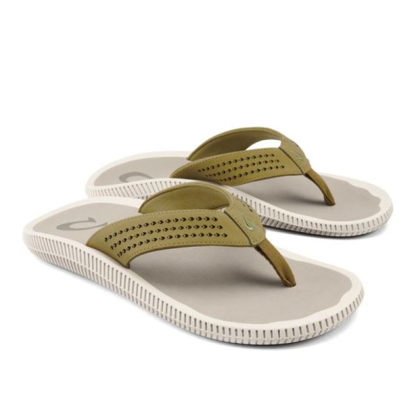 Olukai Men's Ulele Beach Sandals - Limu / Mineral Grey